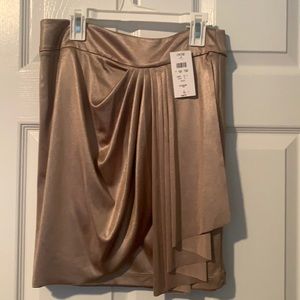 Brand new gold satin skirt